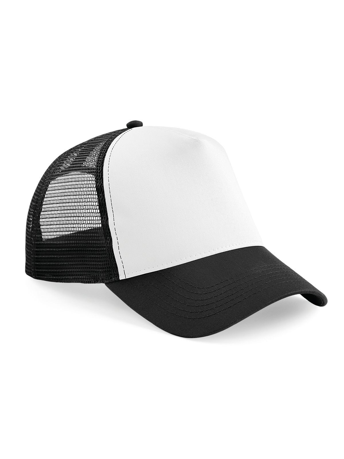 Casquette trucker à fermeture snapback - BLKW - Noir et blanc