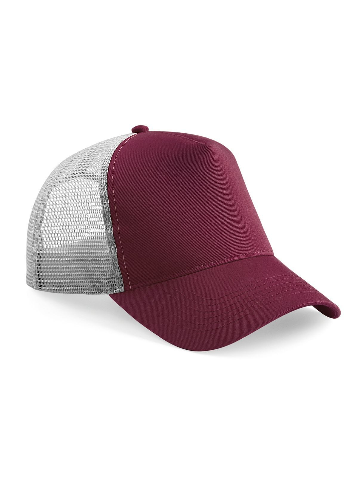 Casquette trucker à fermeture snapback - BURLG - Bordeaux/gris clair