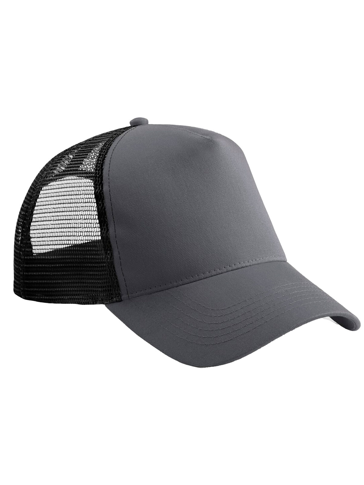 Casquette trucker à fermeture snapback - GPHB - Gris graphite/noir