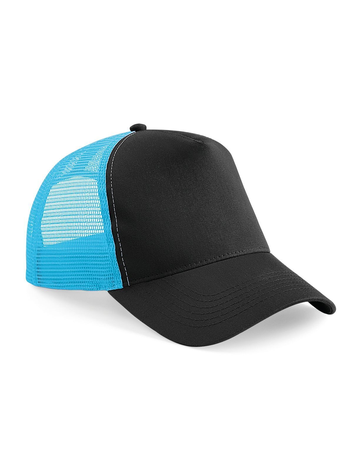 Casquette trucker à fermeture snapback - BLKSB - Noir/bleu surf