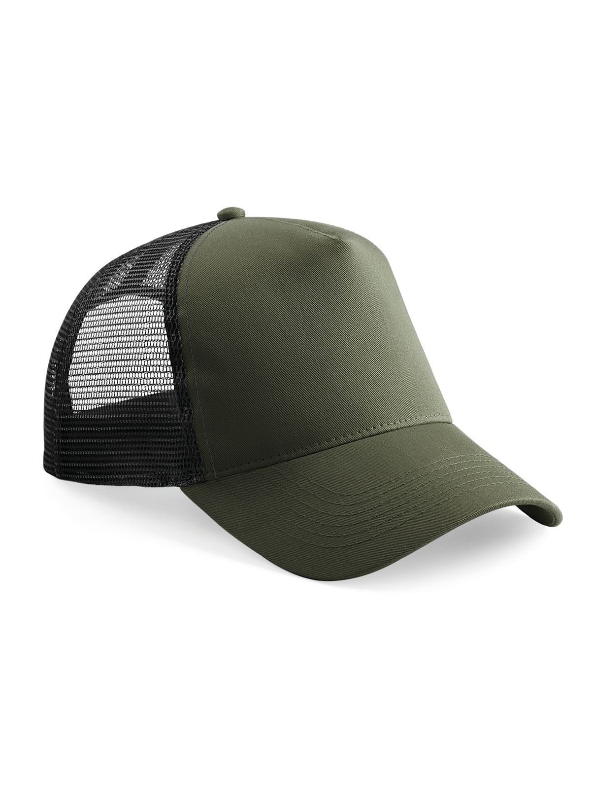Casquette trucker à fermeture snapback - OLIB - Vert olive/noir