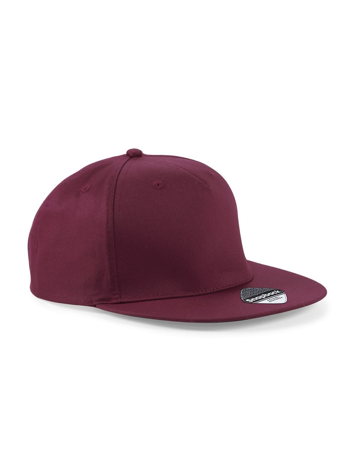 Casquette Snapback 5 panneaux style rappeur - Bourgogne
