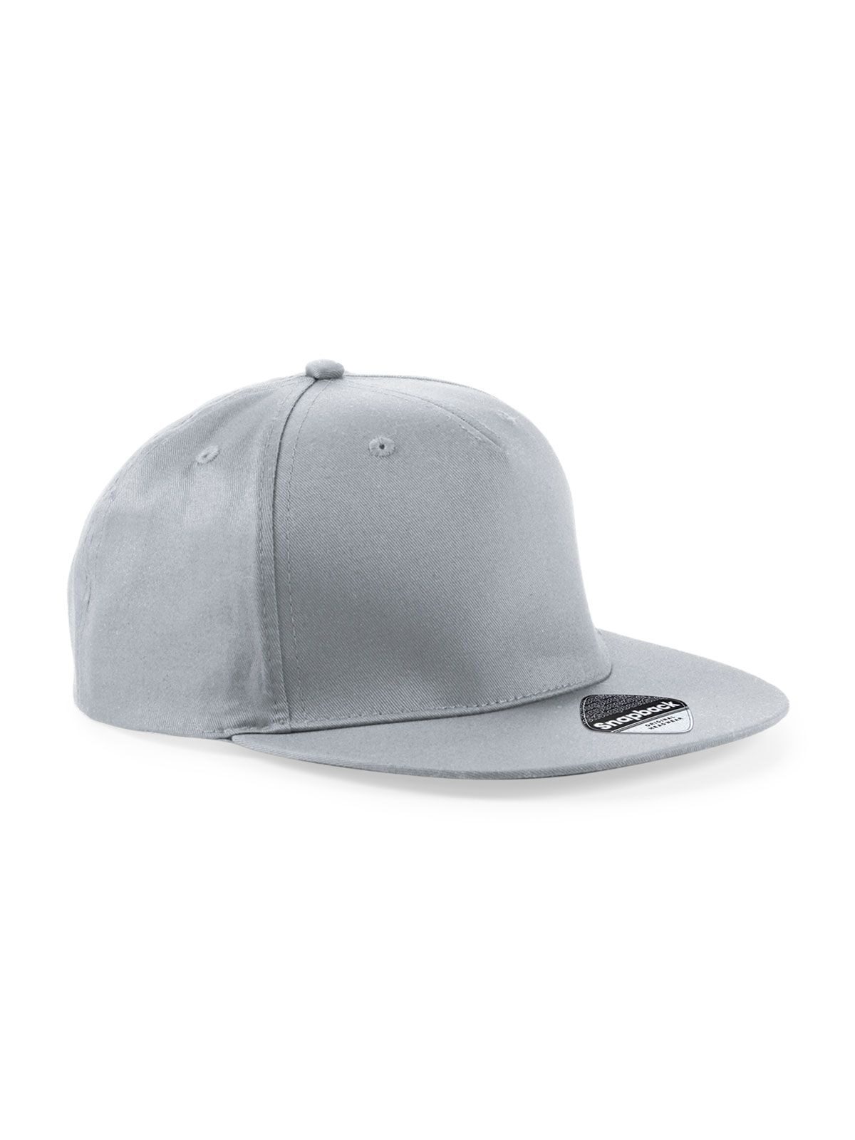 Casquette Snapback 5 panneaux style rappeur - gris clair