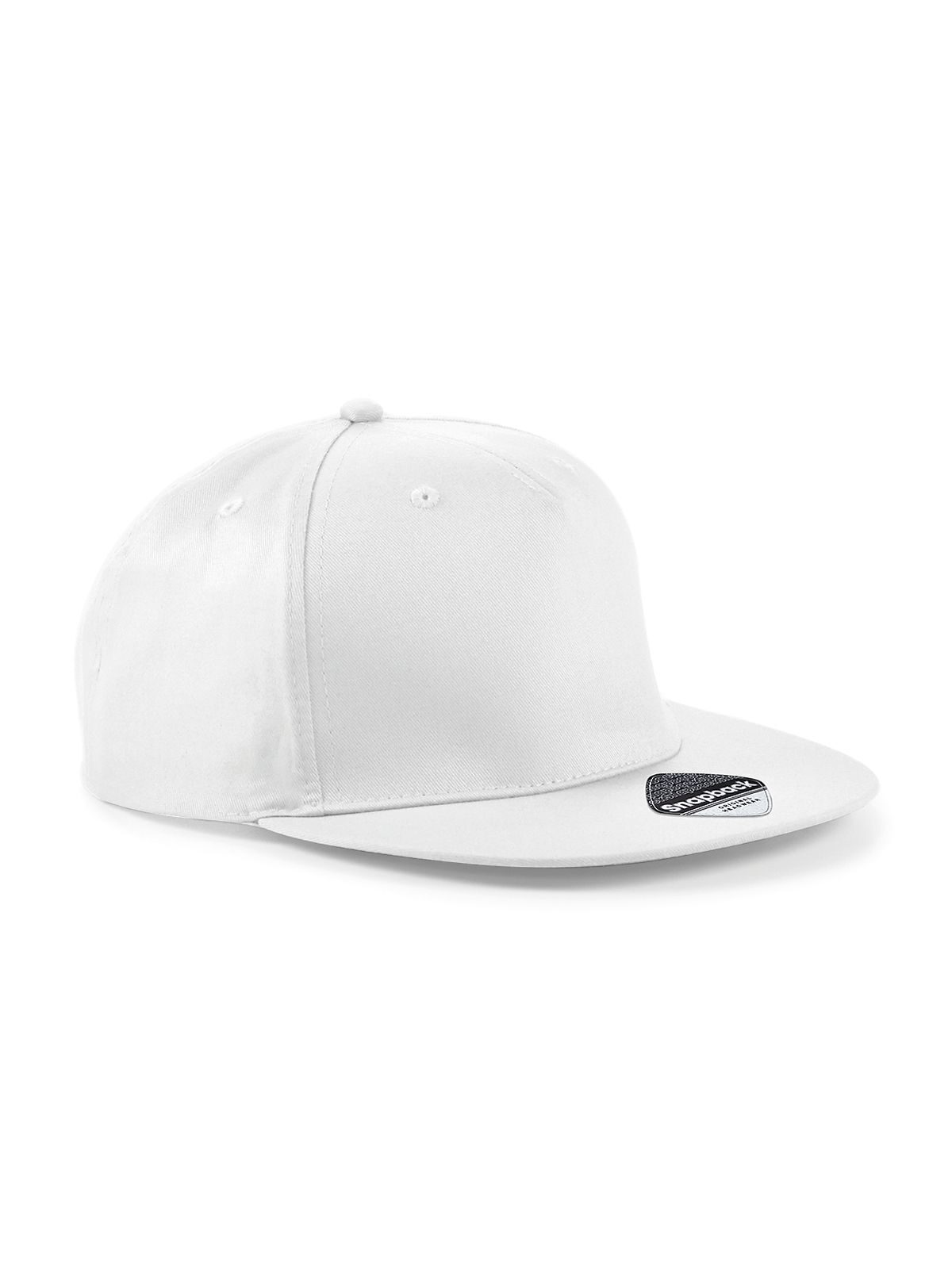 Casquette Snapback 5 panneaux style rappeur - blanc