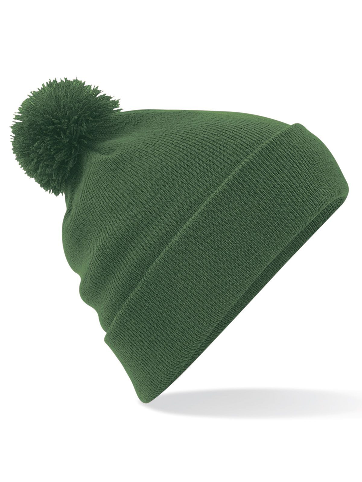 Bonnet à pompon original - Vert mousse