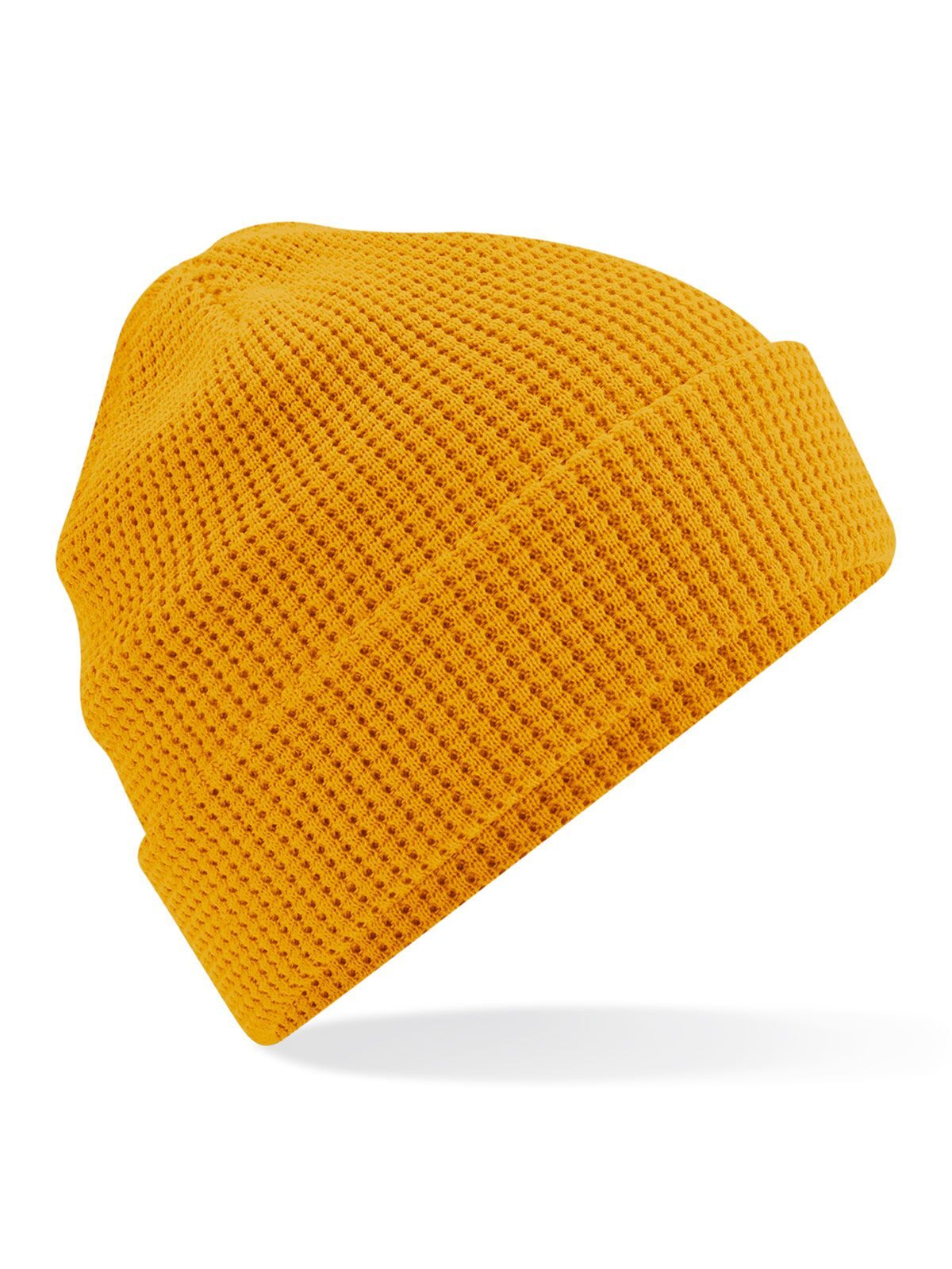Bonnet gaufré en coton bio - Moutarde