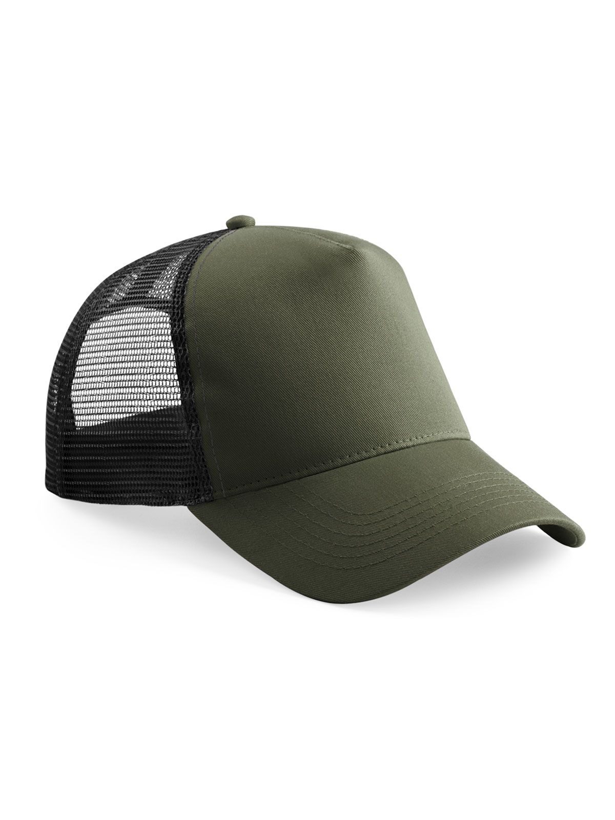 Casquette trucker junior à fermeture snapback - OLIB - Vert olive/noir