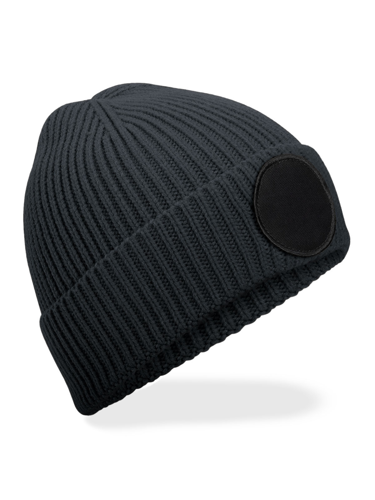 Casquette à patch circulaire tendance - Noir/Gris