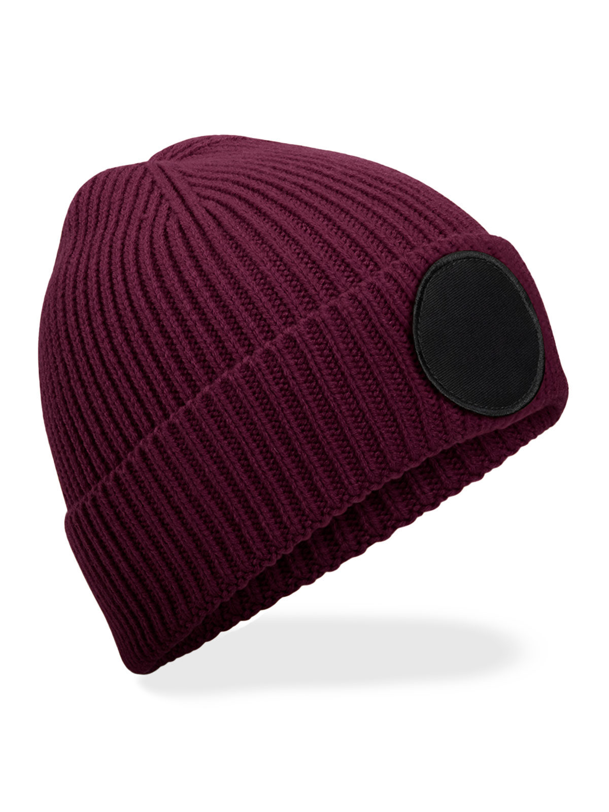 Casquette à patch circulaire tendance - Bordeaux/noir