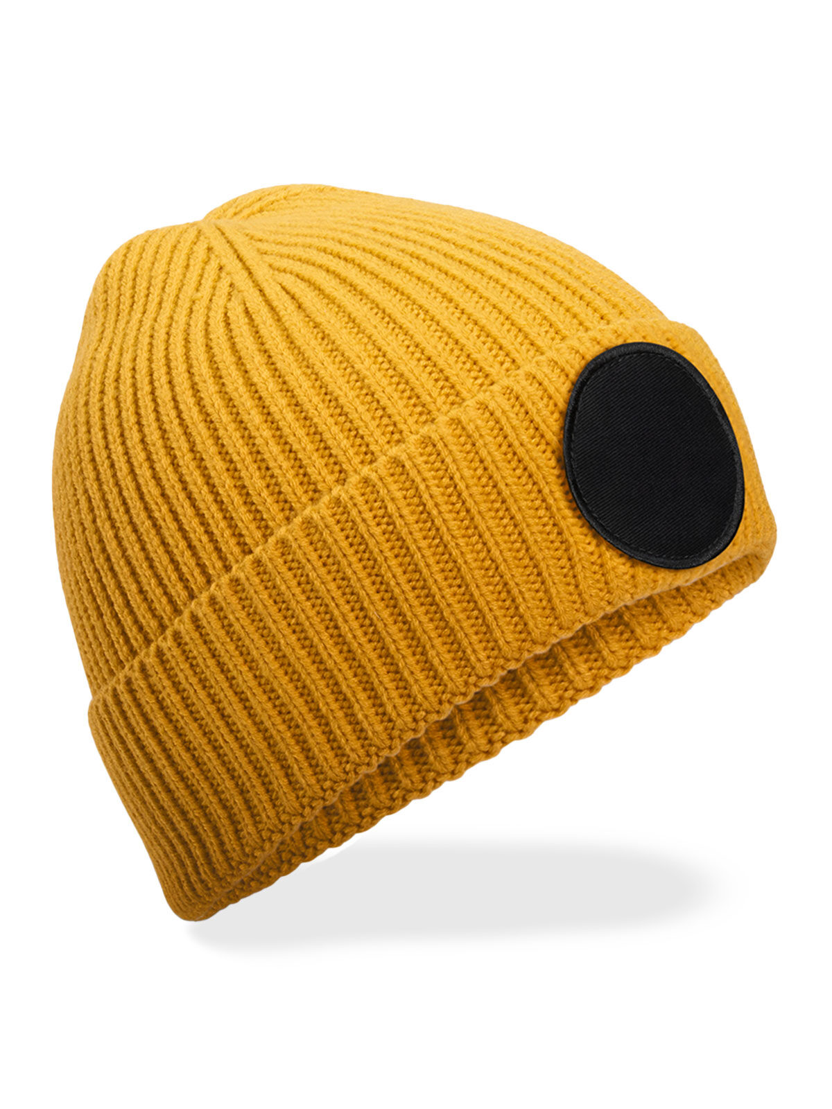 Casquette à patch circulaire tendance - Moutarde/noir