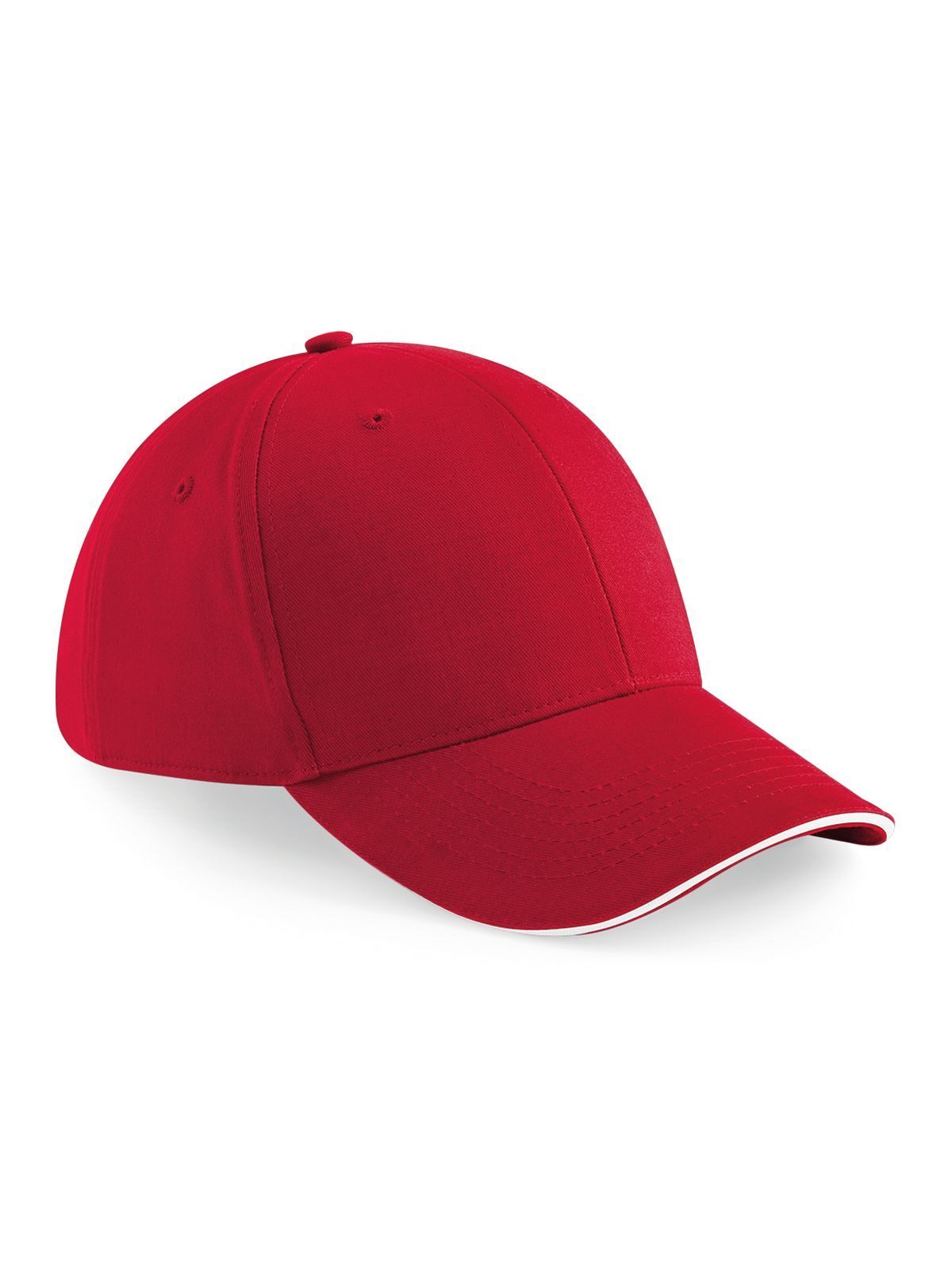 Casquette Athleisure à 6 panneaux - Rouge/blanc classique