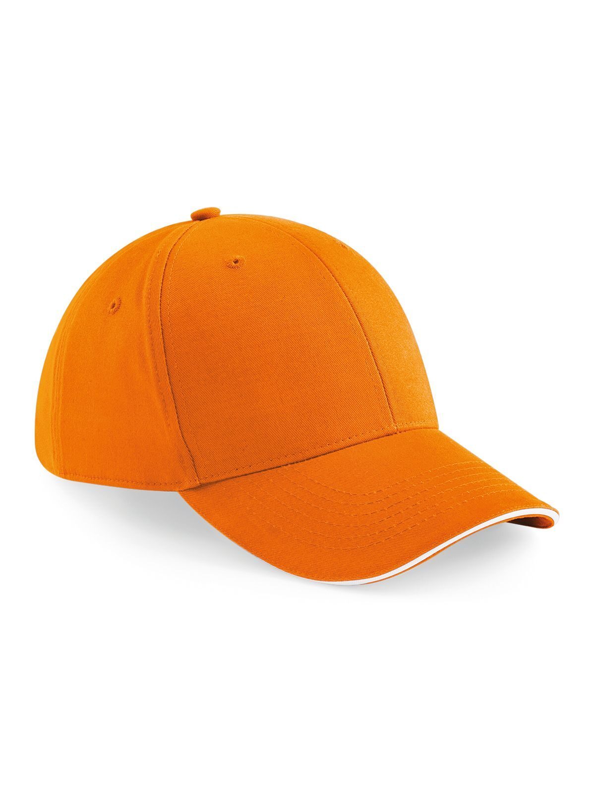 Casquette Athleisure à 6 panneaux - Orange/blanc
