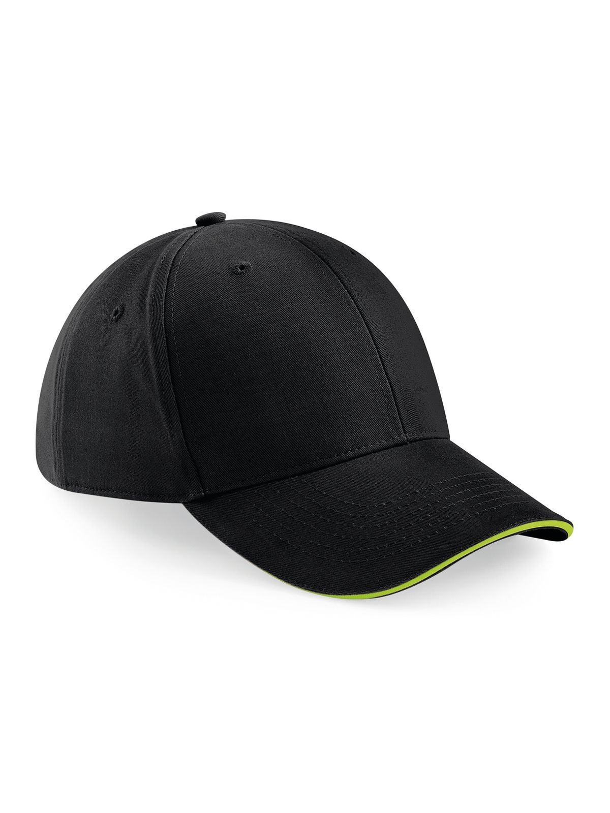 Casquette Athleisure à 6 panneaux - Noir/rouge classique