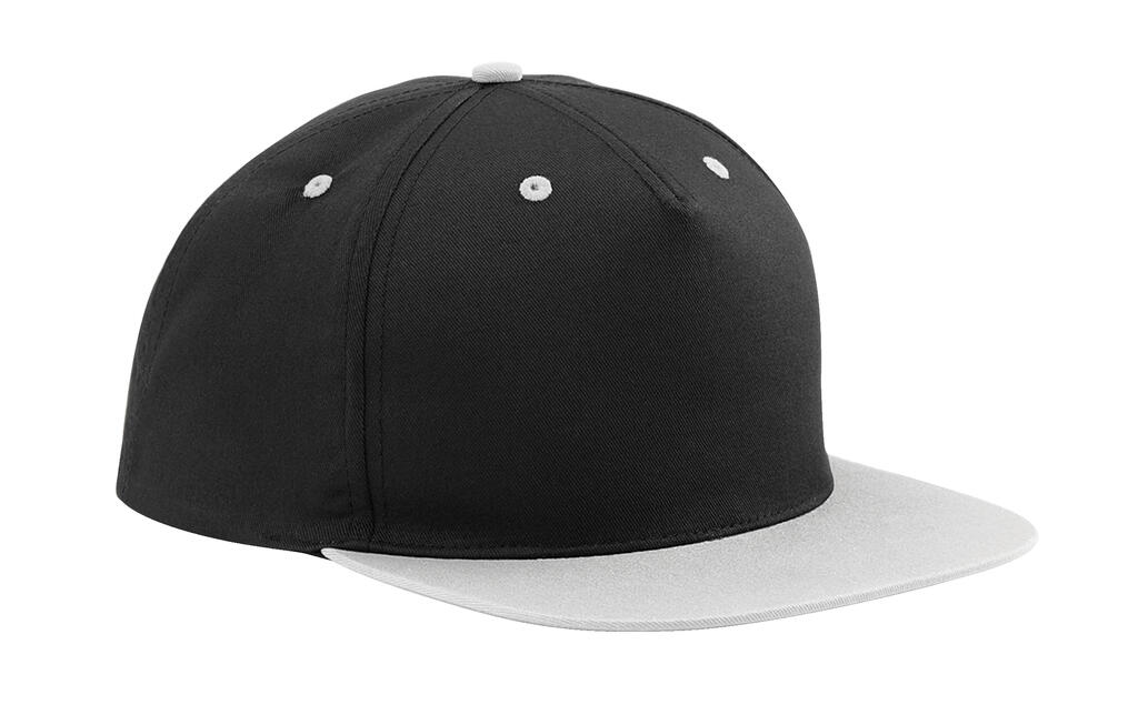 Casquette à 5 panneaux contrastés - Noir Gris
