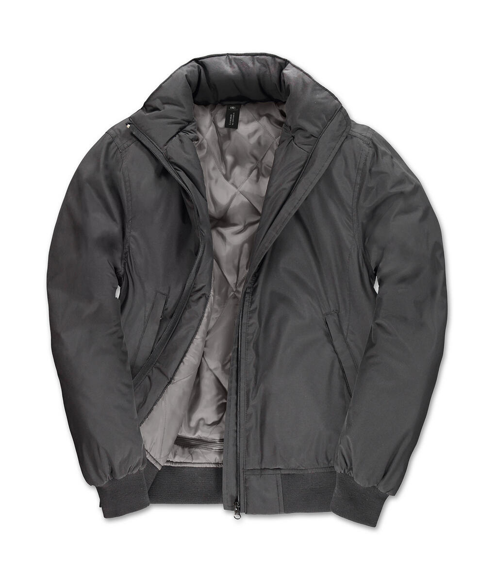 Veste bomber à col rond pour femme - 670 - Gris foncé