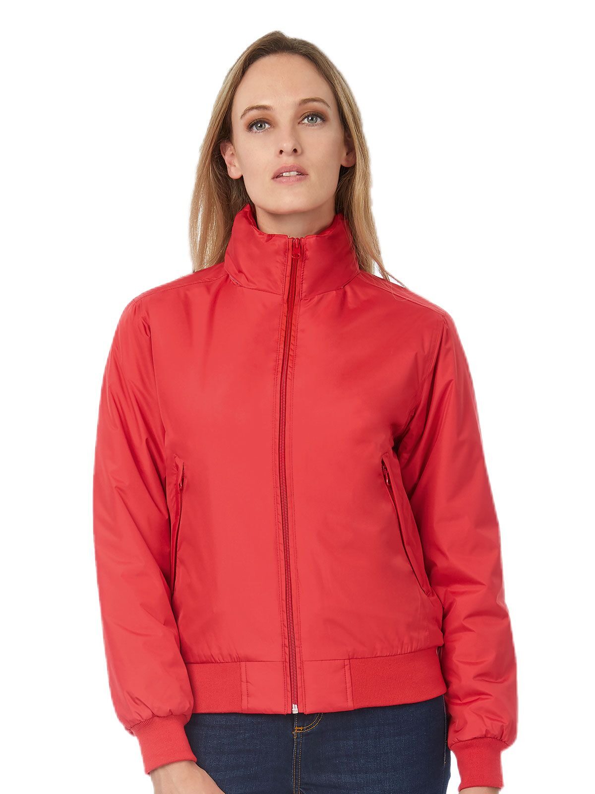 Veste bomber à col rond pour femme