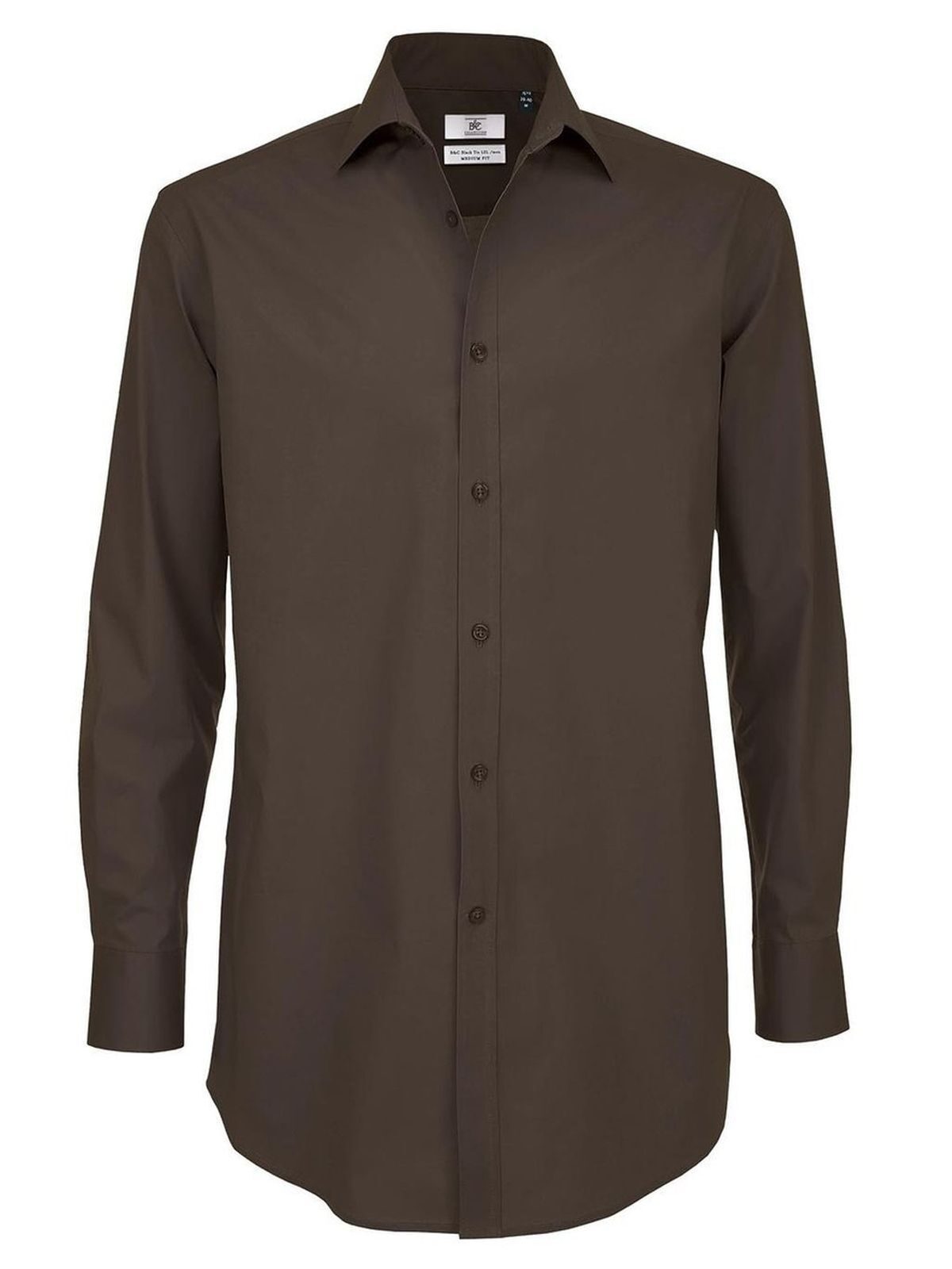 Chemise cravate noire pour homme LSL - 146 - Grain de café
