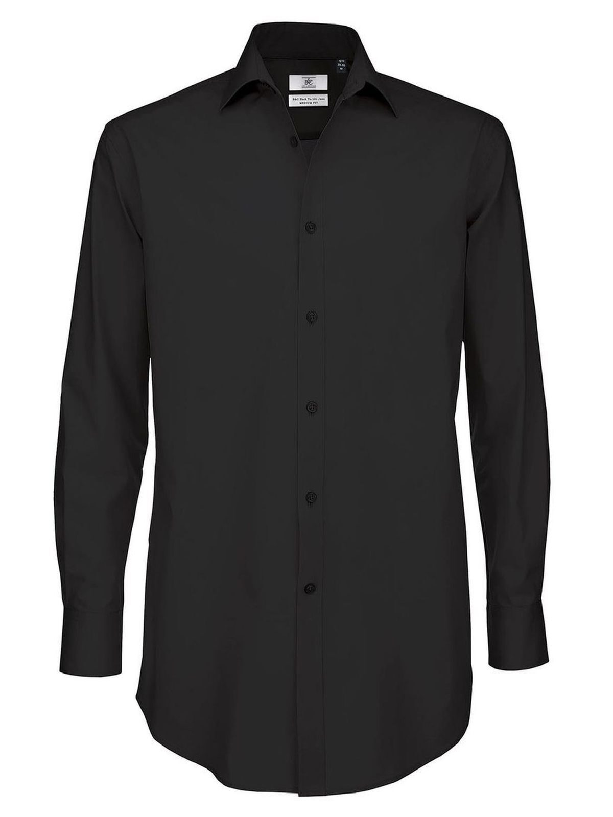 Chemise cravate noire pour homme LSL - 002 - Noir