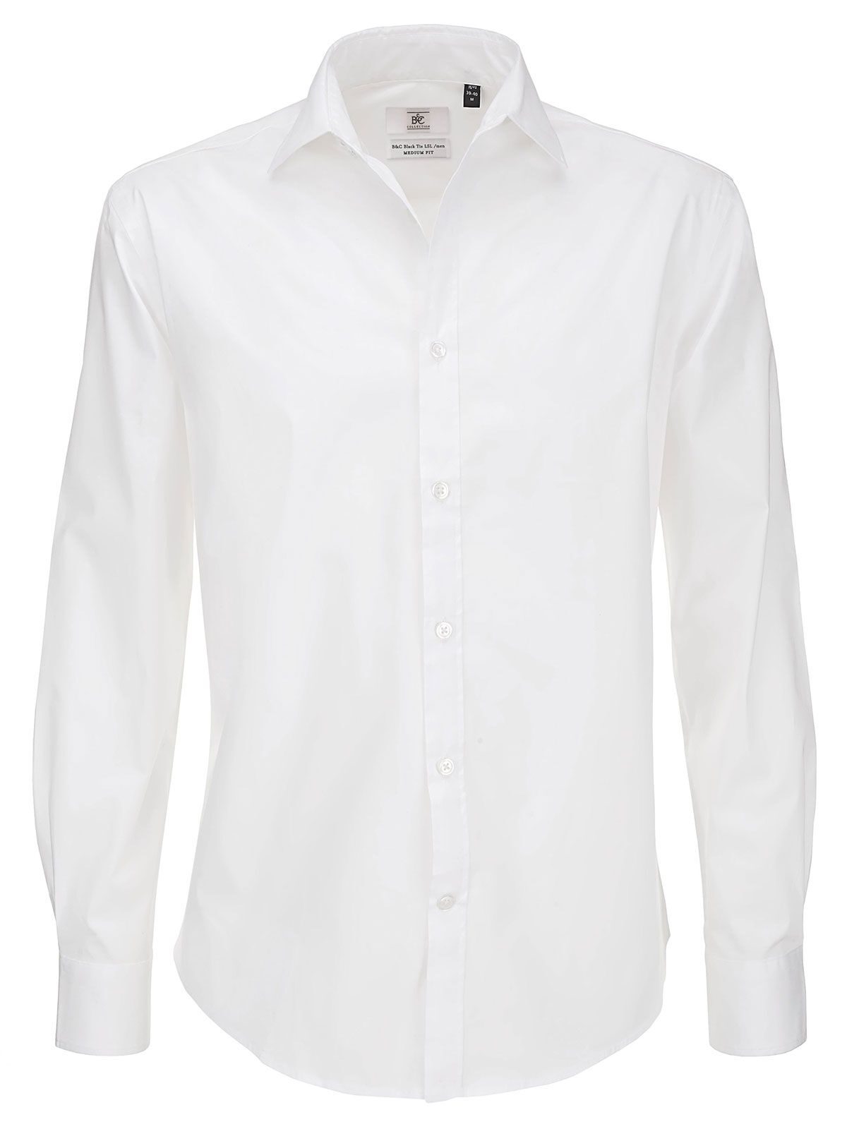 Chemise cravate noire pour homme LSL - 001 - Blanc