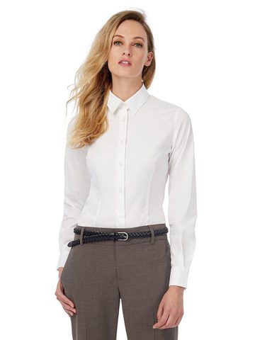 Chemise femme manches longues en popeline noire à nouer avec élasthanne