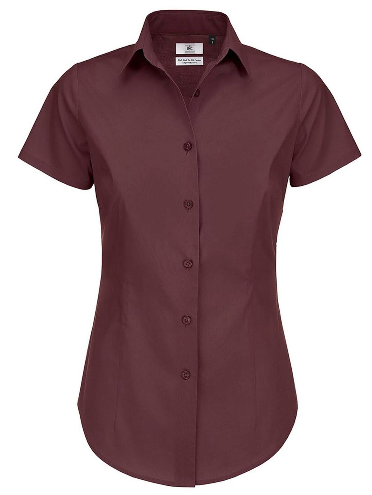 Chemise SSL pour femme en popeline noire à nœud papillon et élasthanne - 365 - Rouge luxueux
