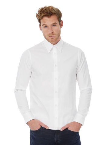 Chemise extensible London à manches longues