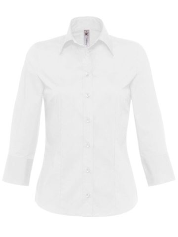 Chemise Milano/femme, chemise en popeline à manches 3/4 - 