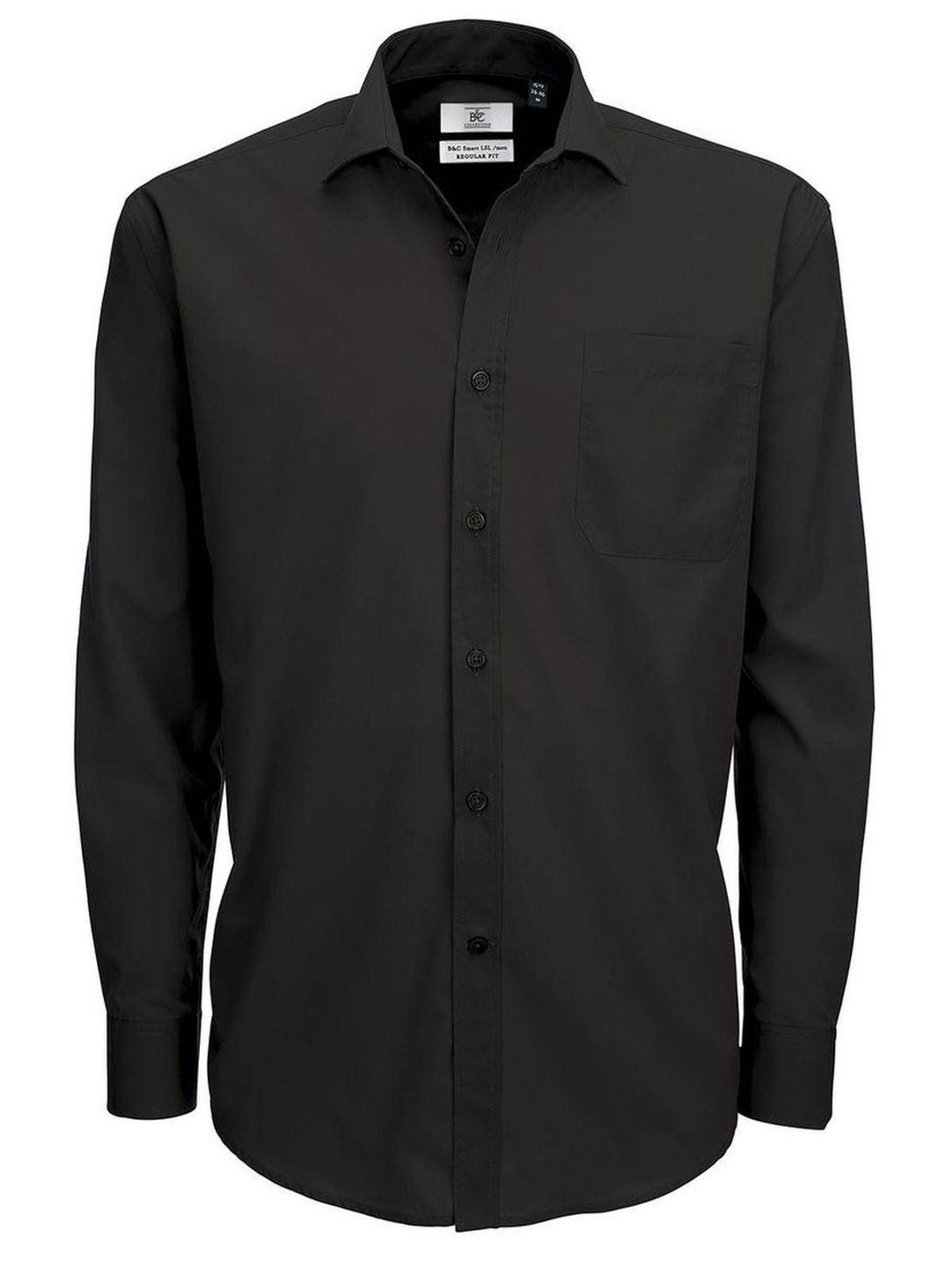 Chemise en popeline Smart LSL/homme - 002 - Noir