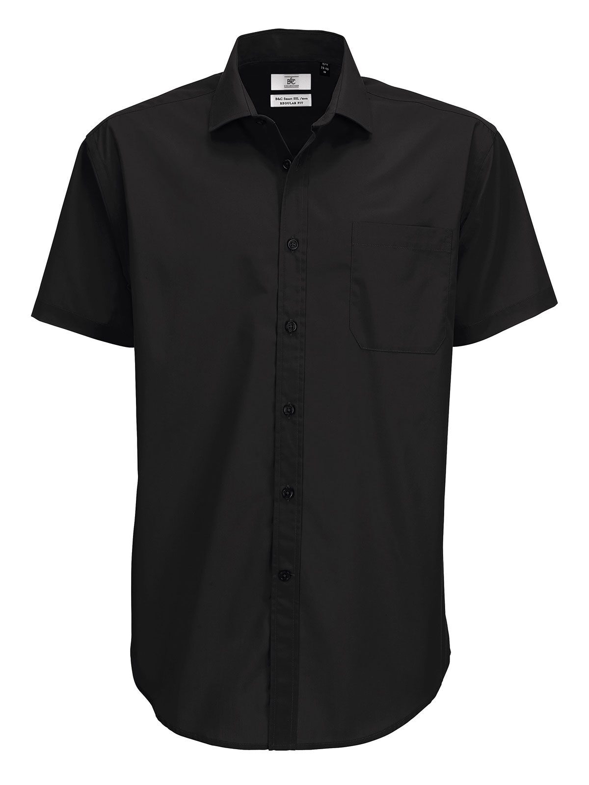 Chemise popeline homme Smart SSL - 002 - Noir