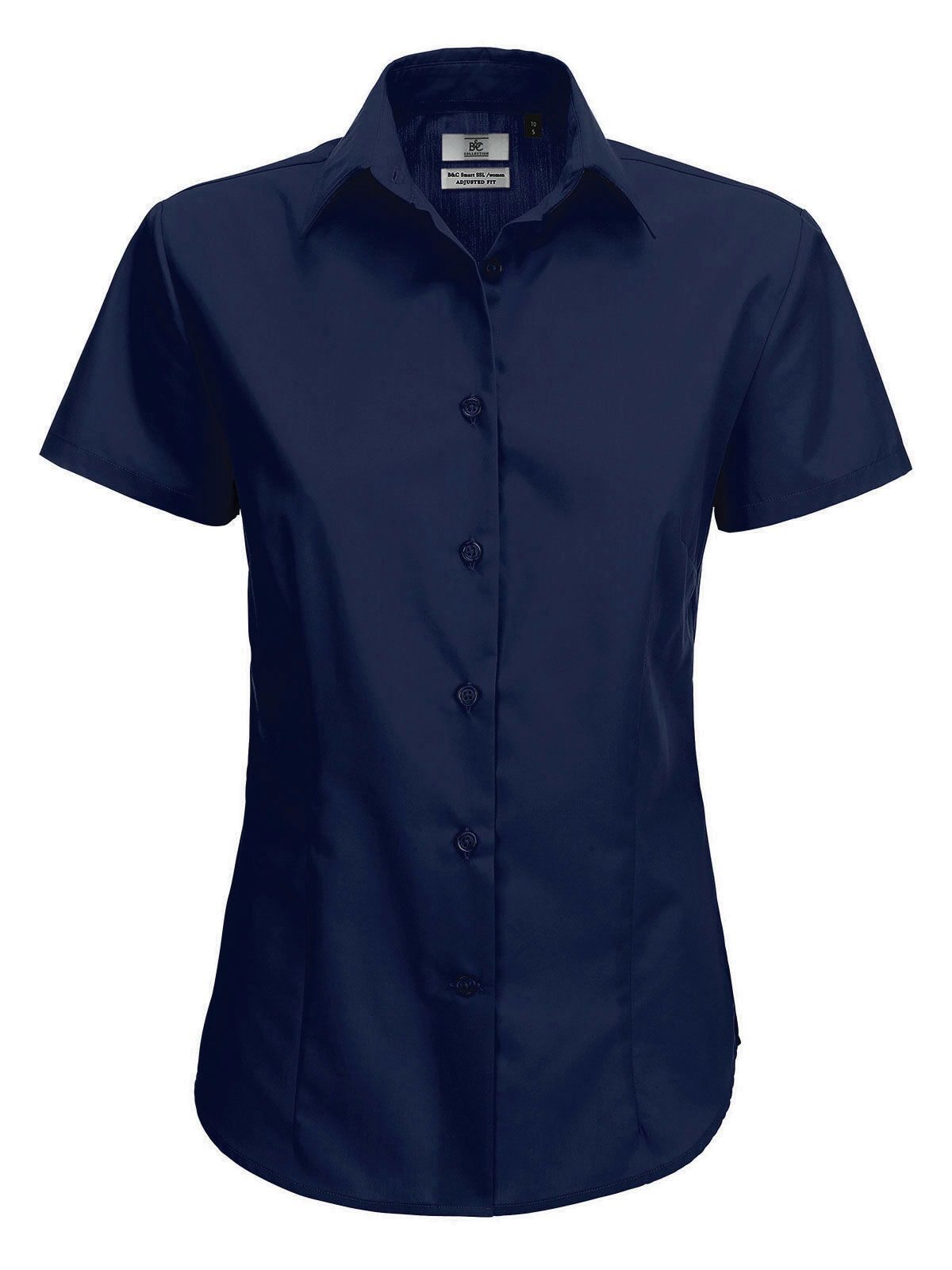 Chemise en popeline à manches courtes pour femme Smart SSL - NA003 - Navy