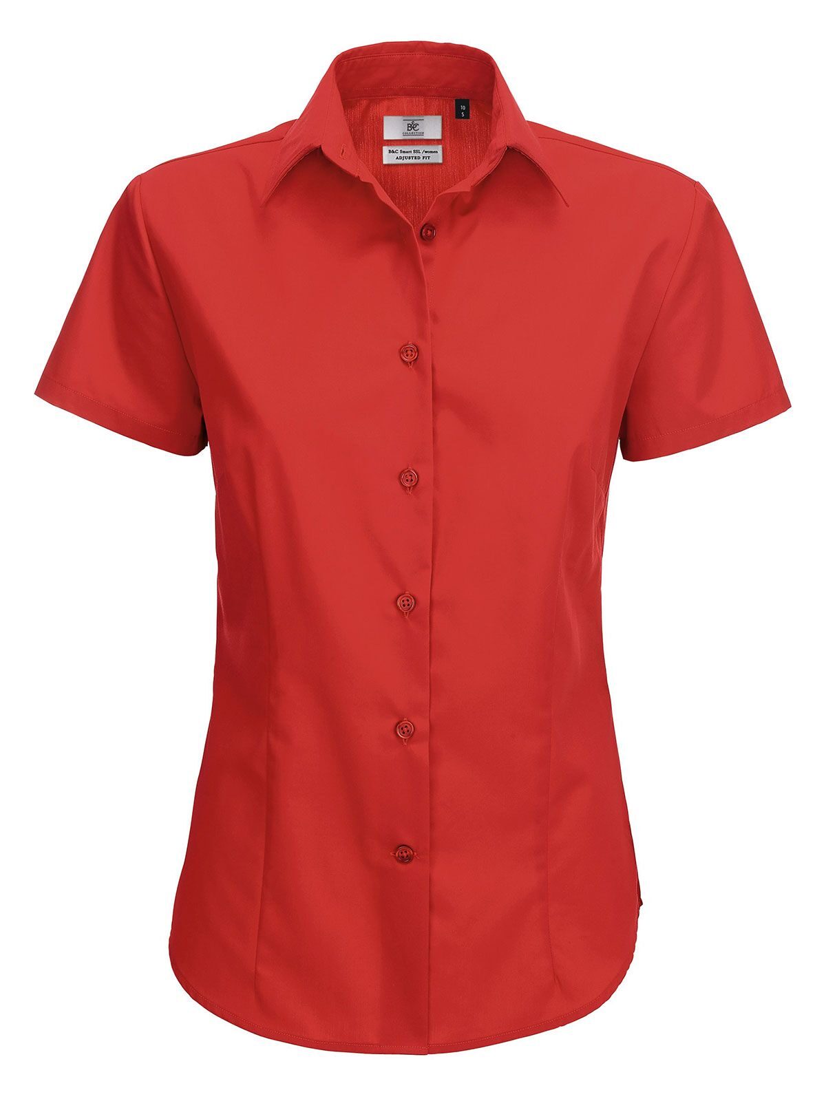 Chemise en popeline à manches courtes pour femme Smart SSL - DR371 - Deep Red