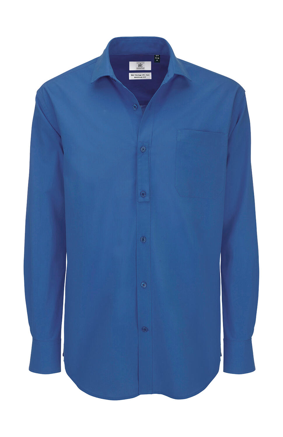 Chemise en popeline Heritage LSL/homme - Blue Chip