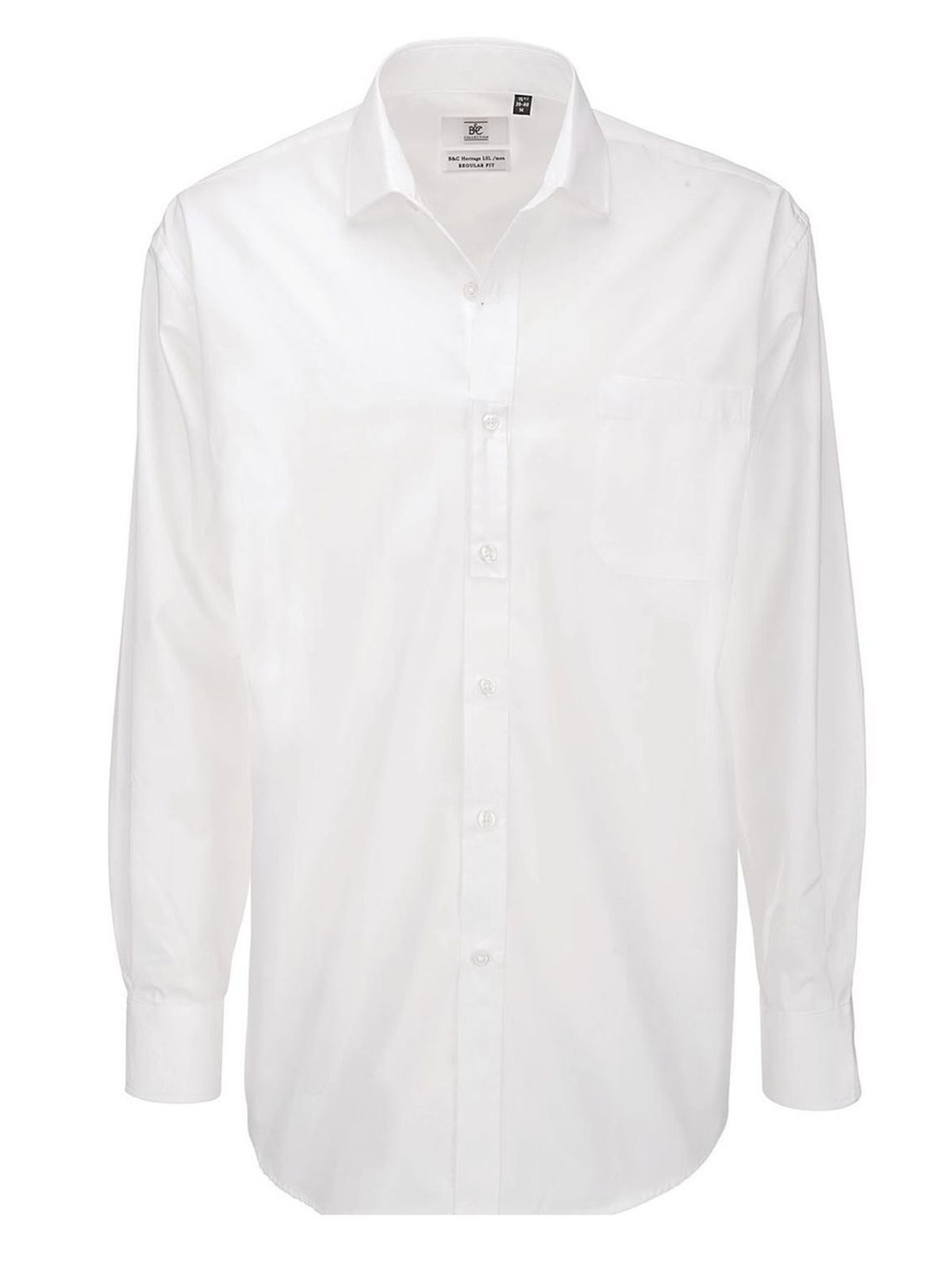 Chemise en popeline Heritage LSL/homme - 001 - Blanc