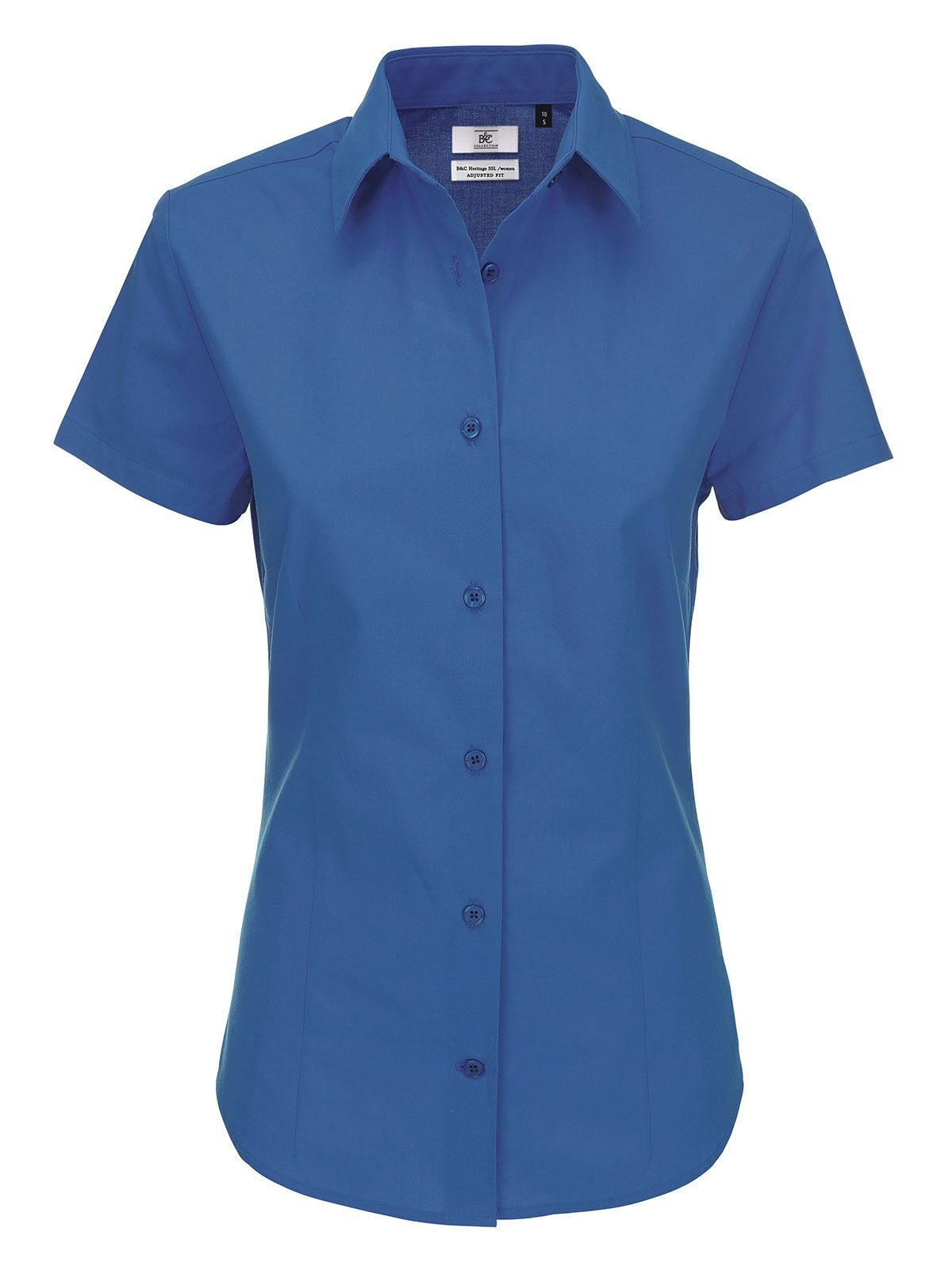 Chemise en popeline à manches courtes pour femme Heritage - Blue Chip
