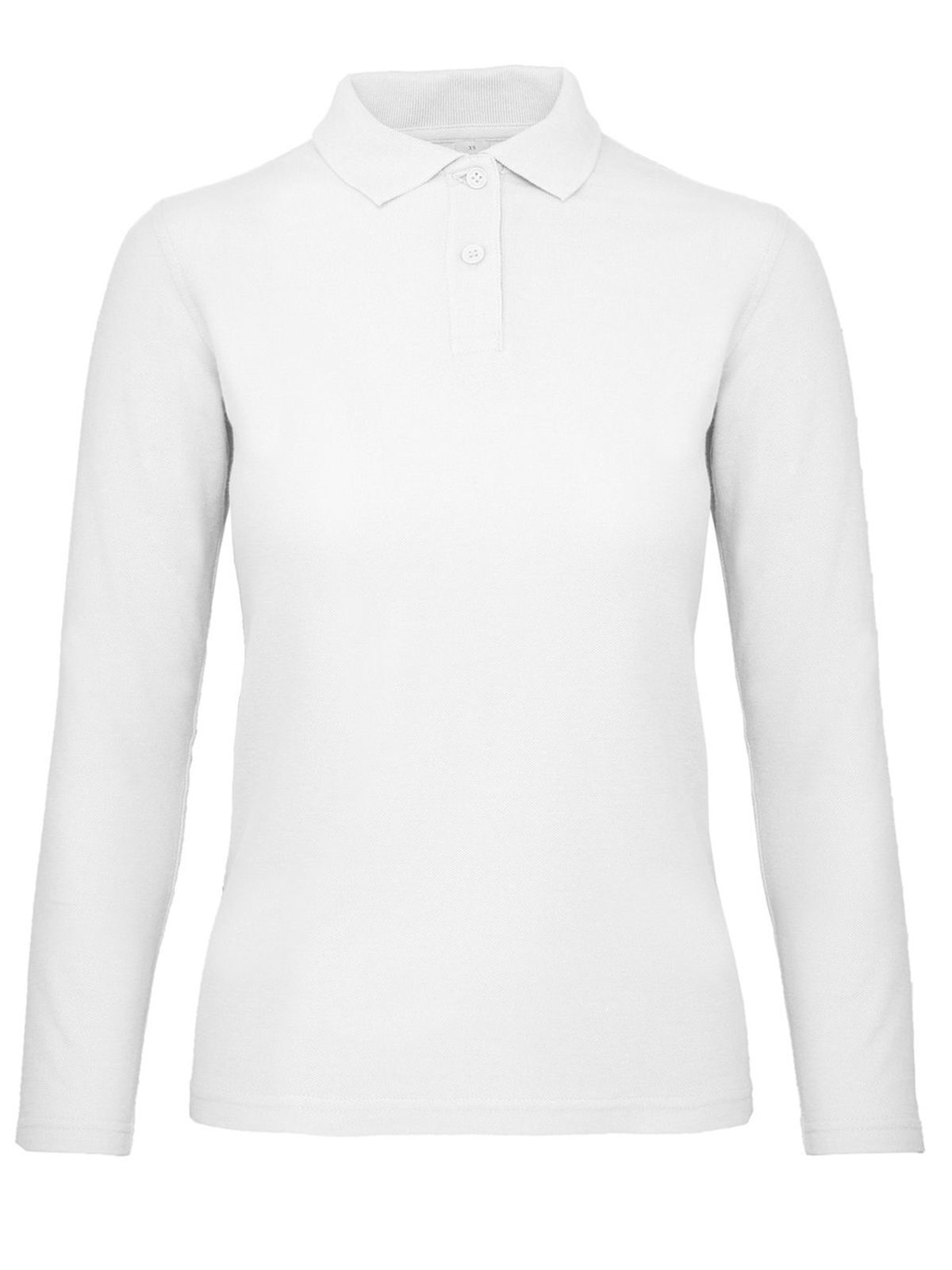 Polo à manches longues pour femme ID 001 - 001 - Blanc