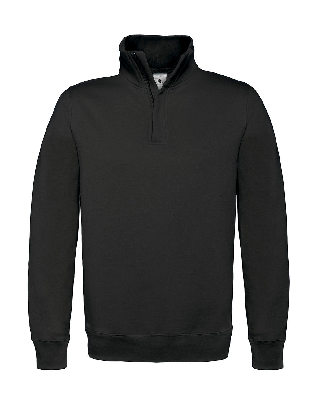 Col zippé basique ID004 1/4 - BL002 - Noir
