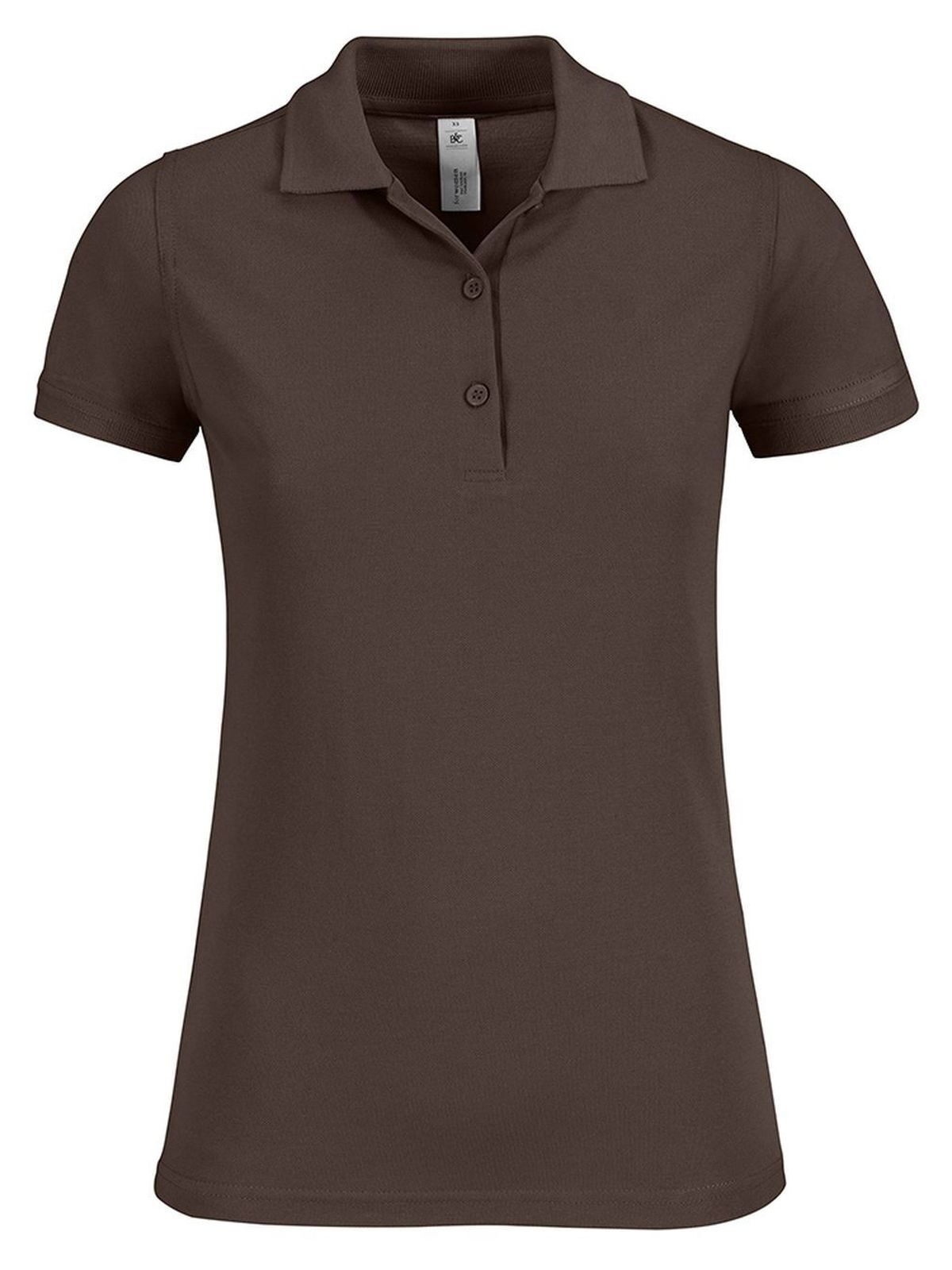 Polo piqué à manches courtes Safran Timeless pour femme - BR145 - Marron