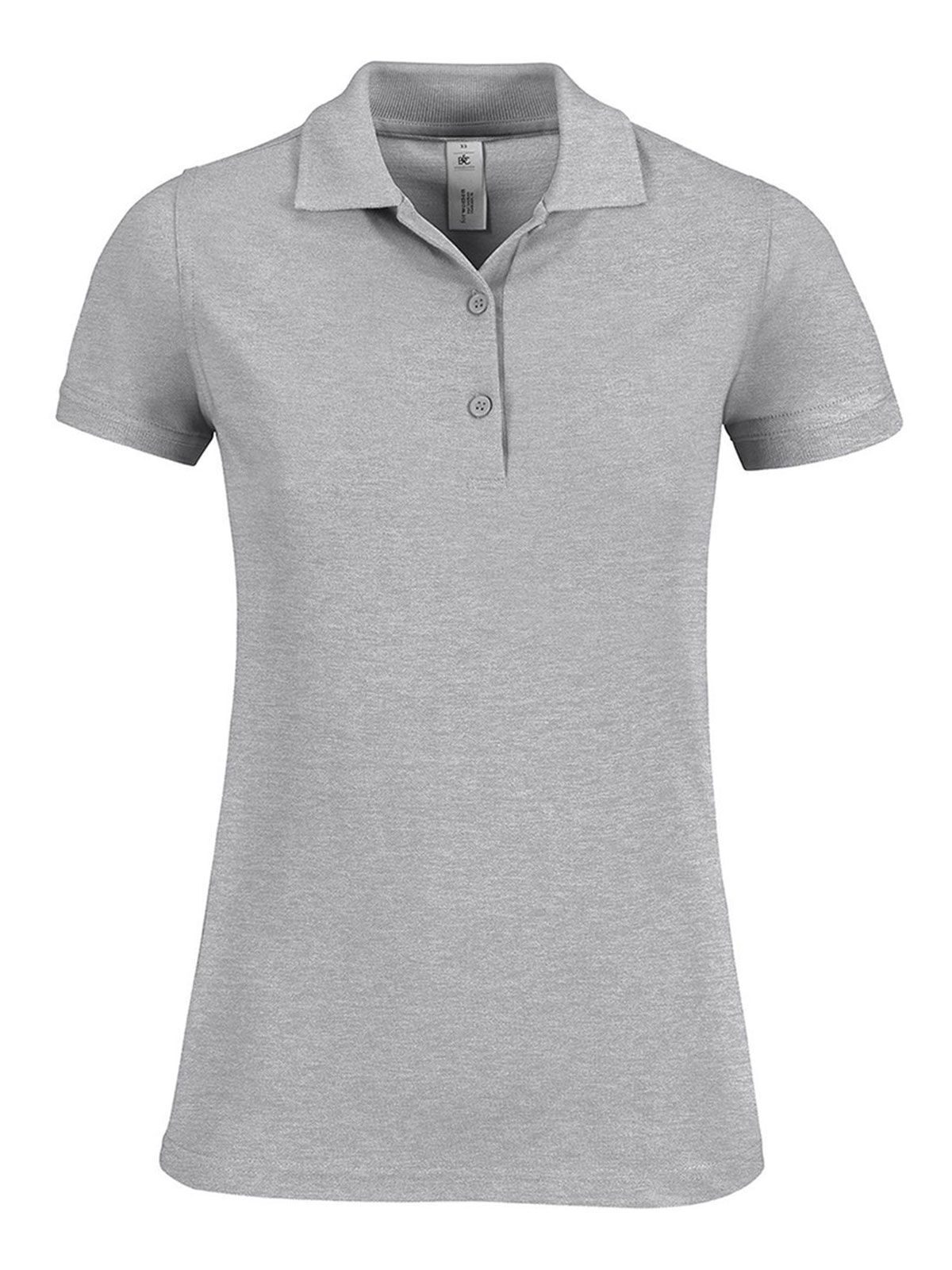 Polo piqué à manches courtes Safran Timeless pour femme - 610 - Gris chiné