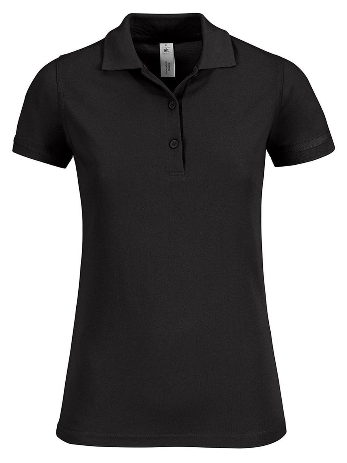 Polo piqué à manches courtes Safran Timeless pour femme - 002 - Noir