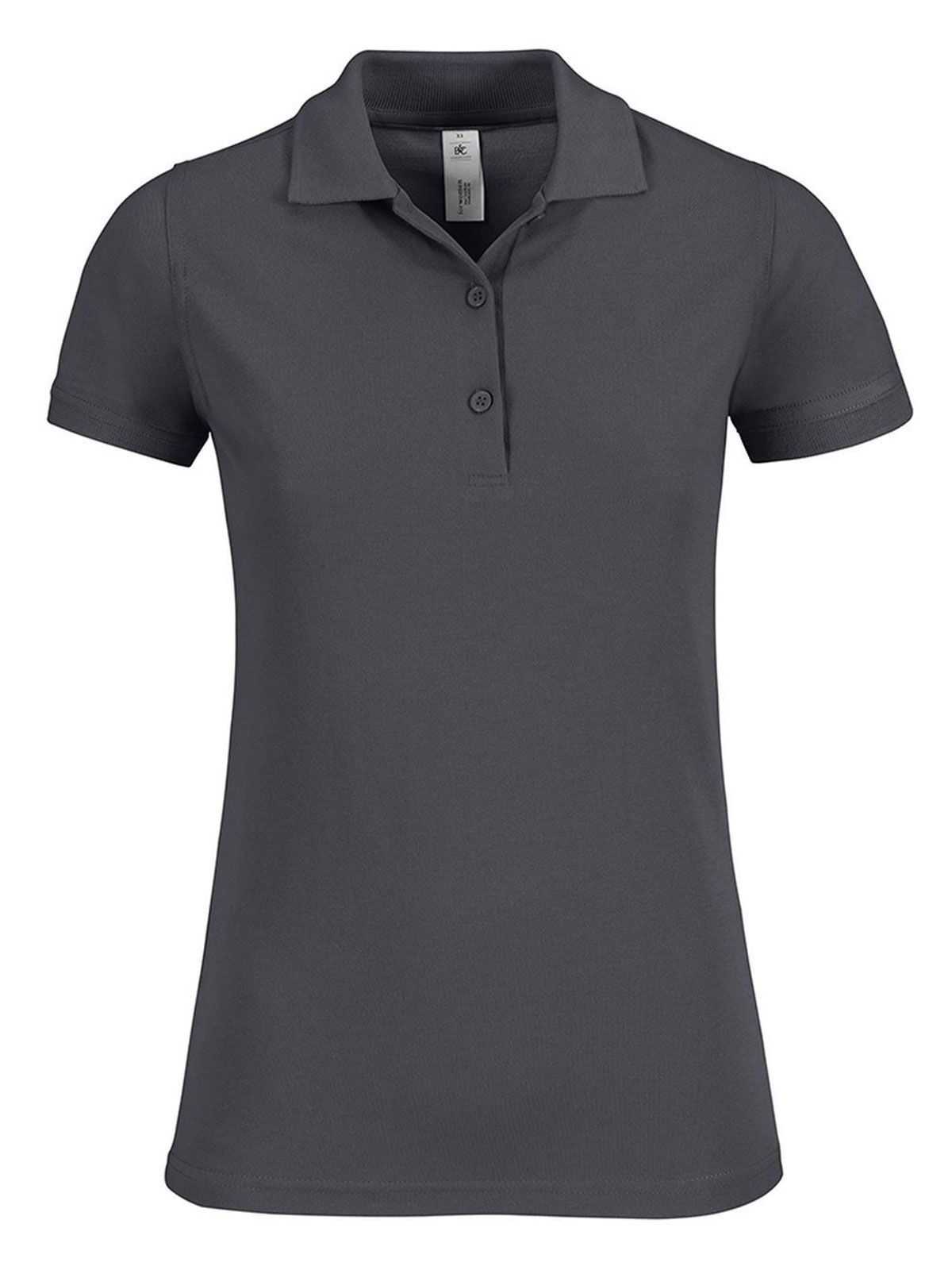 Polo piqué à manches courtes Safran Timeless pour femme - 670 - Gris foncé