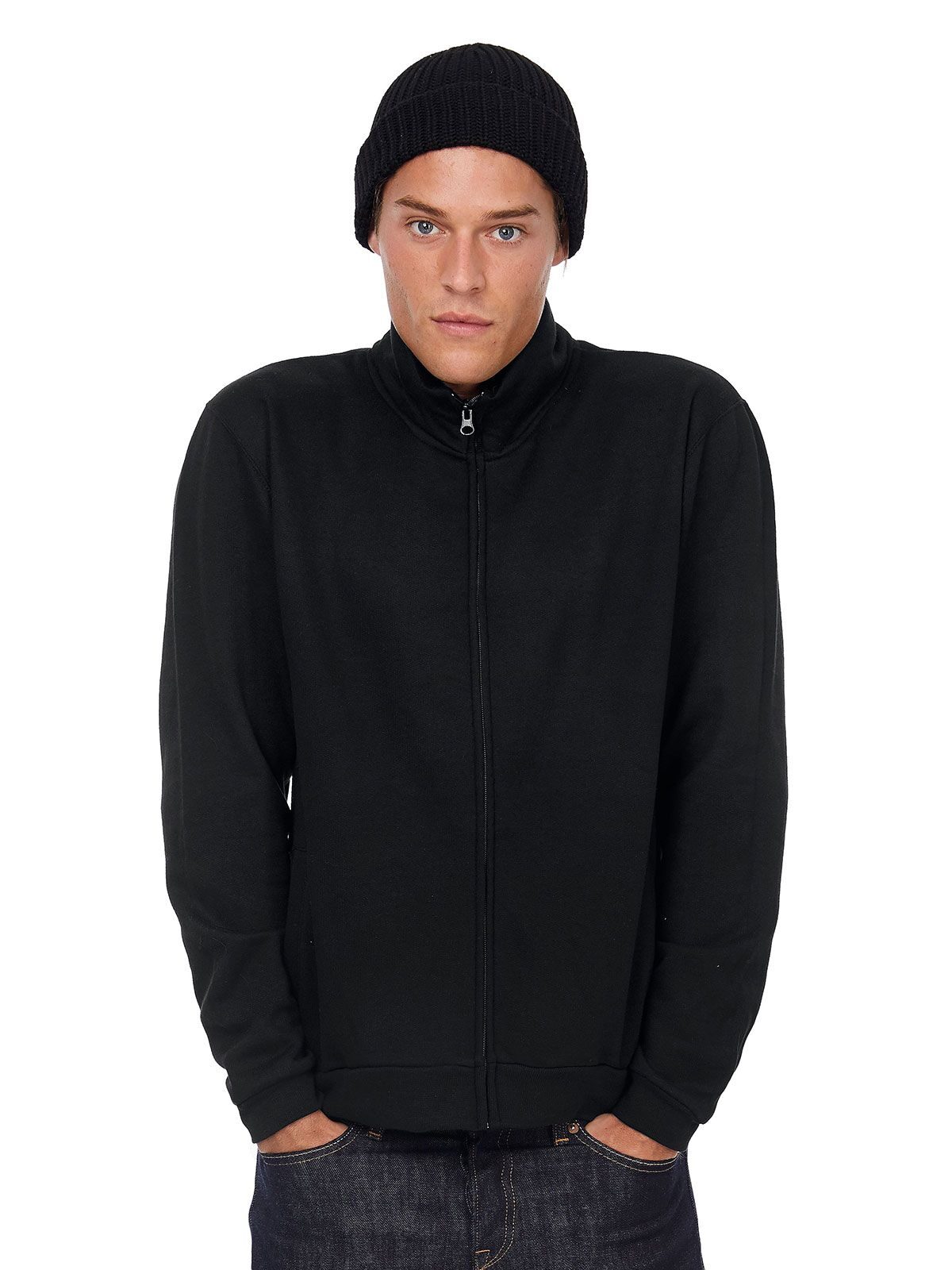 Sweat-shirt unisexe à fermeture éclair longue ID206