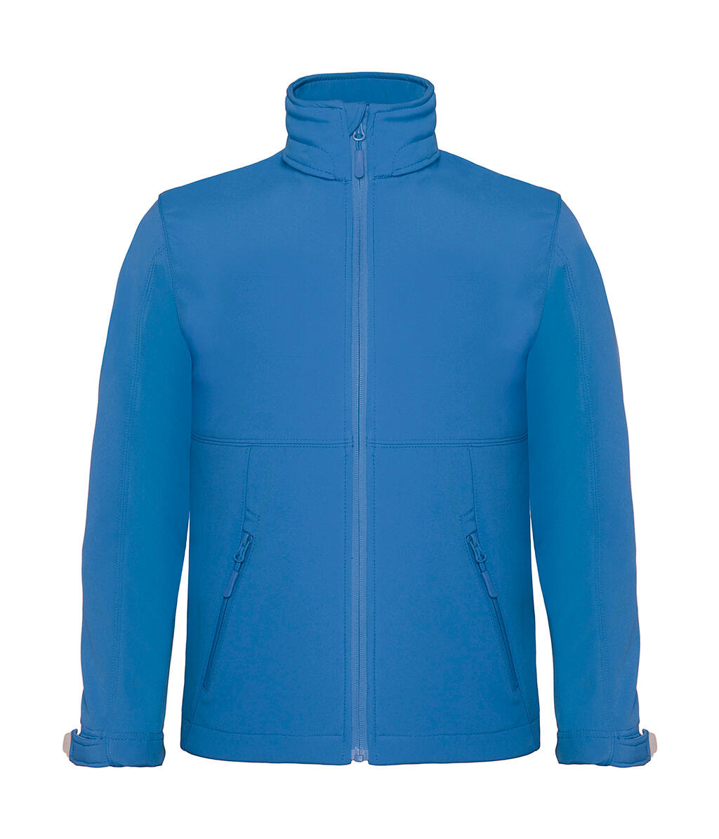 Veste softshell à capuche / Enfants - Bleu azur