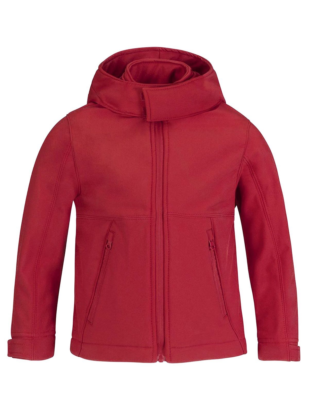 Veste softshell à capuche / Enfants - 004 - Rouge