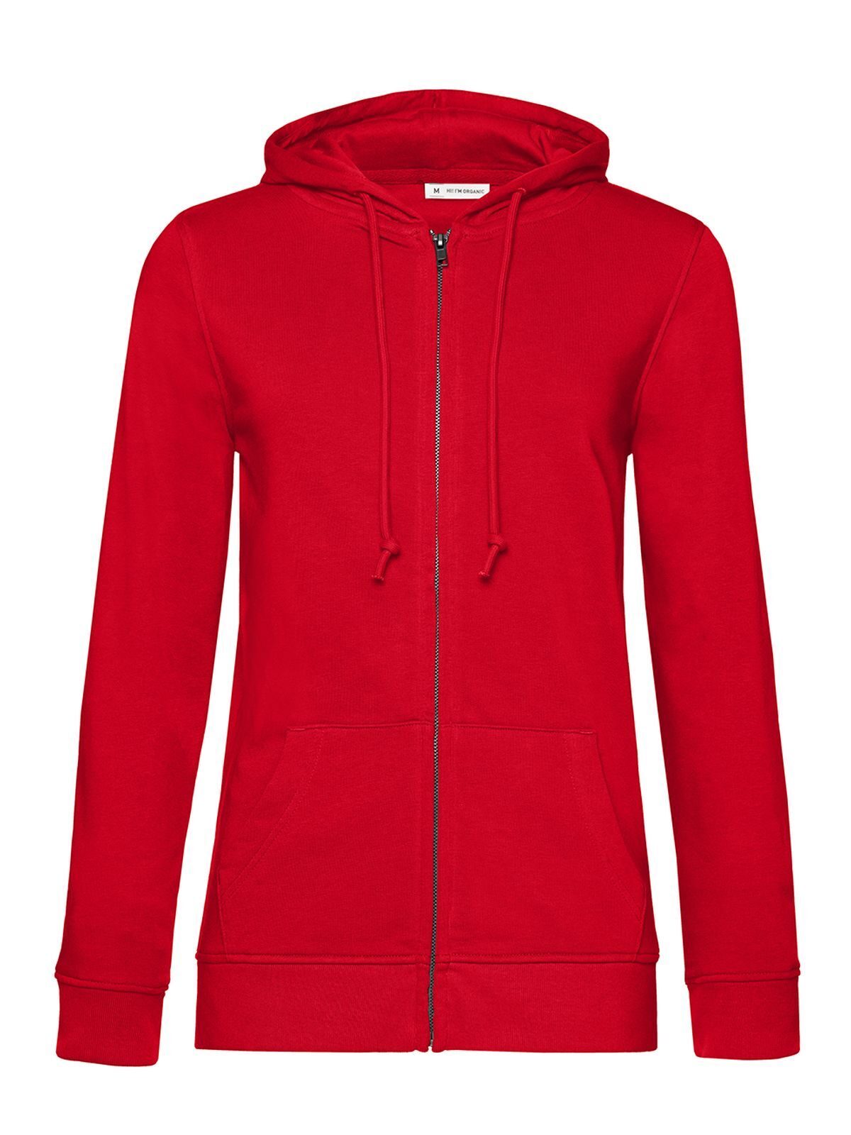 Sweat à capuche zippé bio /femme - 004 - Rouge