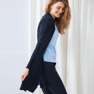 Gilet long ouvert pour femme