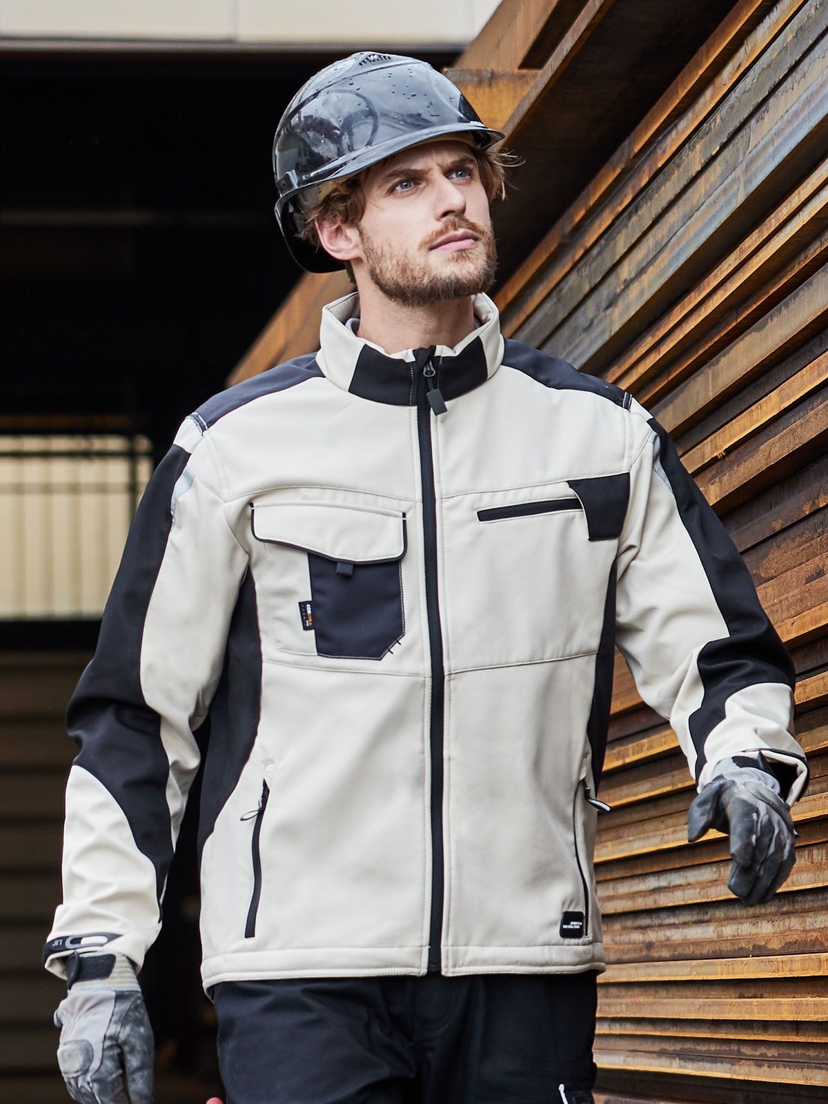 Veste softshell de travail -RÉSISTANTE- - CBMB - Mélange de carbone