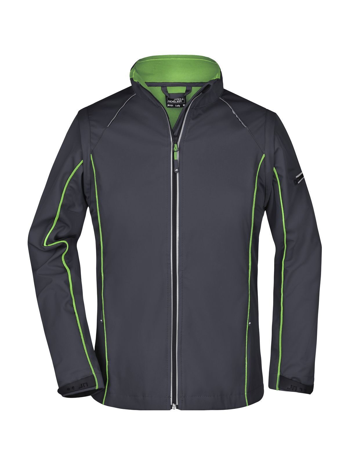 Veste softshell zippée pour femme - IGRG - Gris Fer - Vert