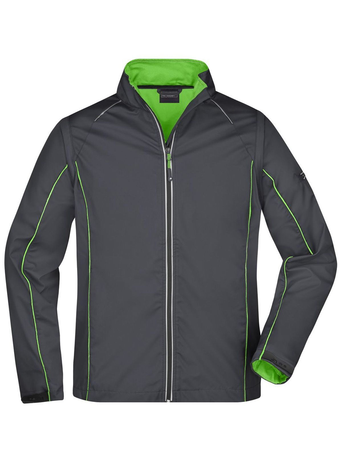 Veste softshell zippée pour homme - IGRG - GRIS FER - VERT