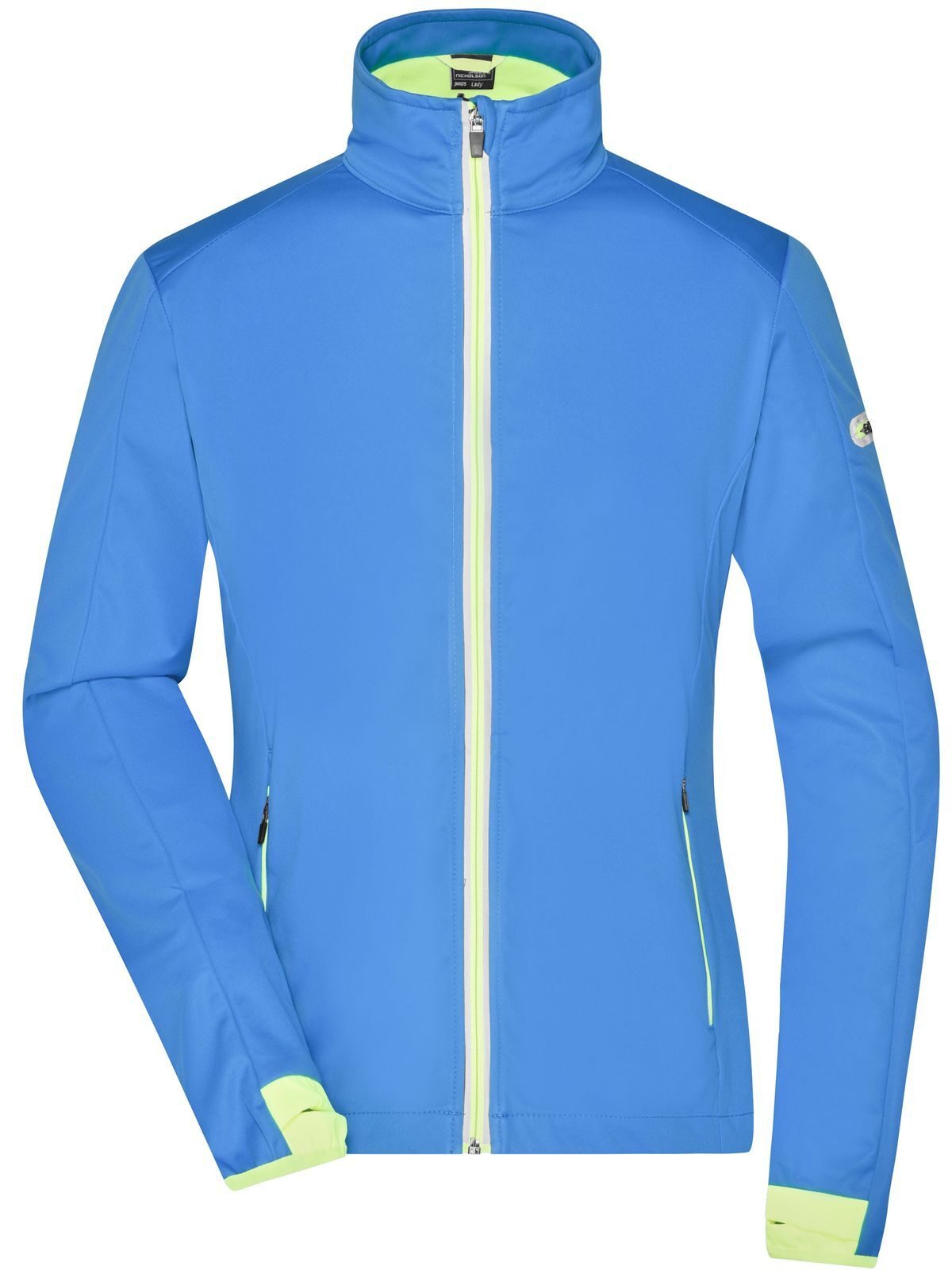 Veste softshell de sport pour femmes - BBLBYE - Bleu vif - Jaune vif