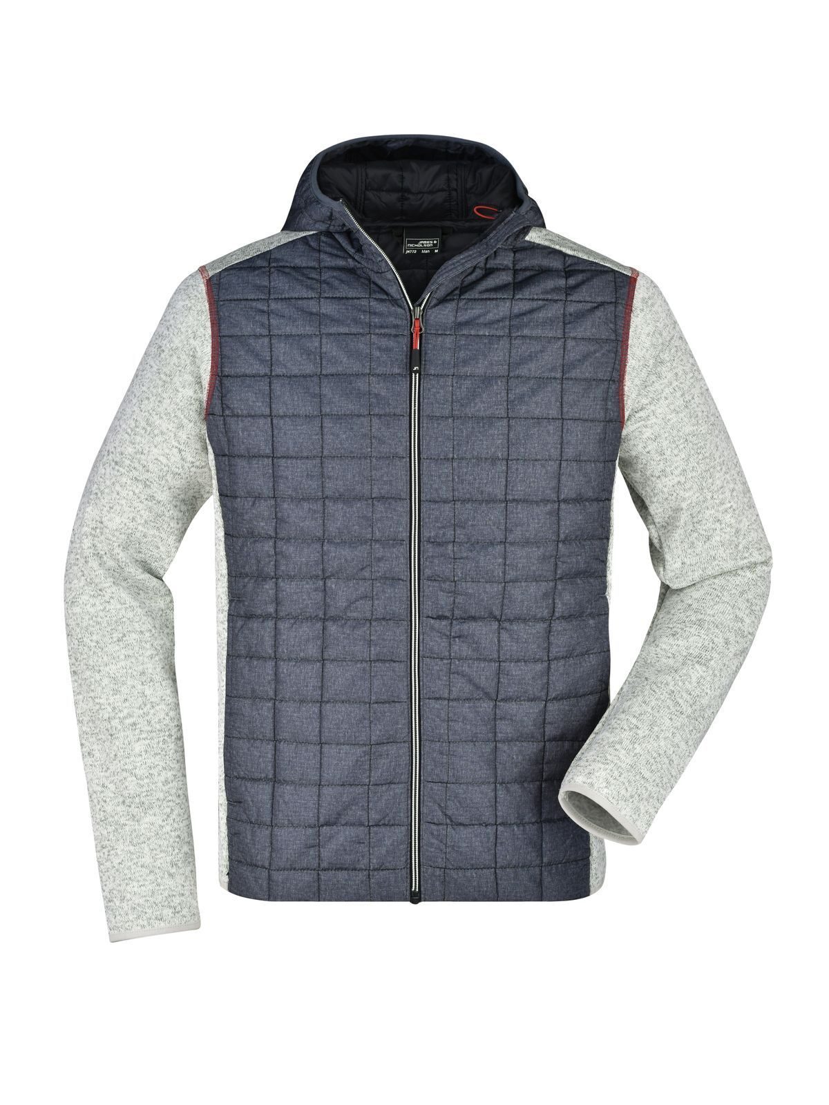 Veste hybride tricotée pour homme - LMANM - Mélange clair anthracite mélan